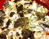簡単お手軽☆エゴマの葉とお刺身の丼作り方3写真