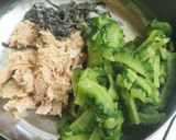 苦くない♪ゴーヤとツナの塩昆布サラダ作り方3写真