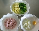 魚肉ソーセージのミモザサラダ作り方1写真