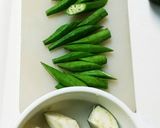 レンチン茄子とオクラと油揚げの出汁煮作り方1写真