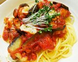 簡単10分！トマトとナスの激うまパスタ♡作り方9写真