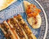ササミ梅のせ・ちくわ吹き味噌胡瓜のせ作り方4写真