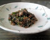 バターライスとなす味噌としし唐の甘味噌丼作り方3写真