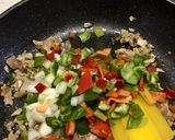 カレー風味のガパオライス トロロ載せ作り方3写真