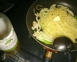 イカの塩辛パスタ・レモン添え原価300円作り方4写真