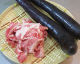 お茄子の牛肉巻作り方1写真