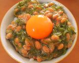 栄養満点！簡単めかぶ納豆のふわふわご飯作り方4写真