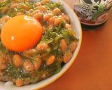 栄養満点！簡単めかぶ納豆のふわふわご飯作り方5写真