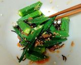 レンジで簡単♪オクラの梅塩昆布和え作り方4写真