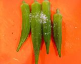 オクラと卵豆腐の和えたん作り方1写真