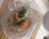 クリームチーズと鮭フレーク乗っけたパン作り方2写真