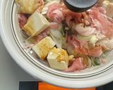 焼肉生だれで豚肉と長ネギモリモリ重ね鍋作り方6写真