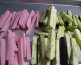 おさかなソーセージとナスのカレー焼き作り方1写真