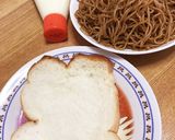 簡単ラップサンド☆焼きそば麺のみでOK作り方1写真