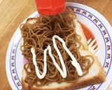 簡単ラップサンド☆焼きそば麺のみでOK作り方3写真