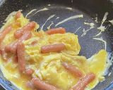 (σ・∀・)σ「ポークビッツ」の炒り玉子作り方5写真