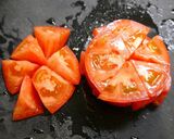 簡単！アスパラトマトのお味噌汁作り方1写真