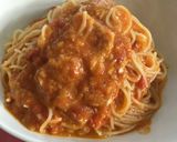 トマトとニンニクのスパゲティ作り方5写真