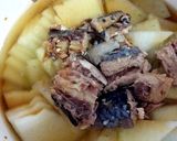 冬瓜と鯖の水煮缶と醤油だけの煮物作り方4写真
