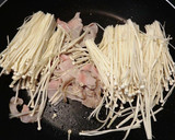 豚小間とえのきの、甘辛海苔くるみ作り方2写真