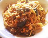 市販のミートソースで。茄子チーズ★作り方9写真
