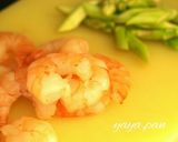 エビとアスパラの和風たらこパスタ作り方2写真