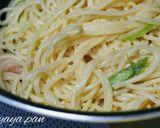 エビとアスパラの和風たらこパスタ作り方5写真