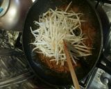 こてっちゃん入り味噌もんじゃ焼き作り方3写真