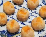 和菓子★レンジで作るプリンスメロン大福作り方4写真