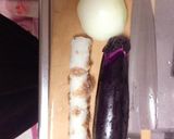 玉葱と茄子とちくわのお味噌汁♡作り方1写真