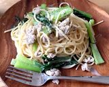 小松菜と豚バラのクリームパスタ作り方8写真