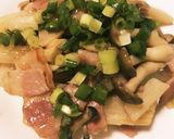 山芋とベーコンときのこのバター醤油炒め作り方4写真