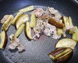 簡単！牛バラ茄子かぼちゃの味噌炒め作り方2写真