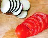 鶏ももカレー唐揚げの茄子トマトピザ作り方10写真