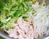 ハニー梅マヨ♪しっとりササミのサラダ作り方4写真