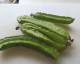 四角豆とベーコンの炒め物作り方1写真