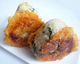 大葉味噌のチーズ焼きおにぎり作り方4写真
