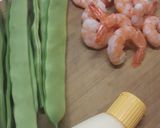 モロッコ豆とエビの辛子マヨ和え。作り方1写真