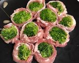 レンジで簡単♡たっぷりネギの豚巻きチーズ作り方4写真