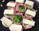 レンジで簡単♡たっぷりネギの豚巻きチーズ作り方5写真