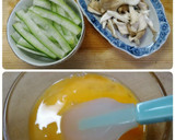 節約♪冬瓜の皮ときのこの麺つゆ卵とじ丼作り方2写真