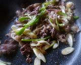 牛肉と白ねぎの甘辛炒め♪作り方4写真