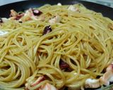タコと大葉のガーリックバター醤油パスタ作り方5写真