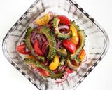 揚げゴーヤと紫玉ねぎのスリランカ風サラダ作り方10写真