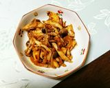 じゃがいもとしめじのミートソース炒め作り方6写真