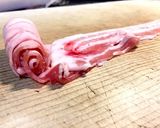 台所ペンギンのブタ薔薇ロールステーキ作り方1写真