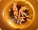 簡単＊サラダ菜とベーコンの和風パスタ作り方3写真