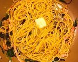 簡単＊サラダ菜とベーコンの和風パスタ作り方6写真