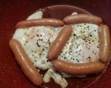 パリッパリに仕上がるソーセージエッグ♪作り方6写真