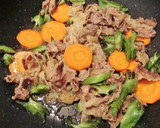 牛ばら肉とうりずん（四角豆）白だし炒め煮作り方4写真